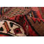 Tapis de couloir unique en laine noué à la main de style années 2000 3 pi 10 po x 10 pi 2 po rouge / brun / blanc Darren