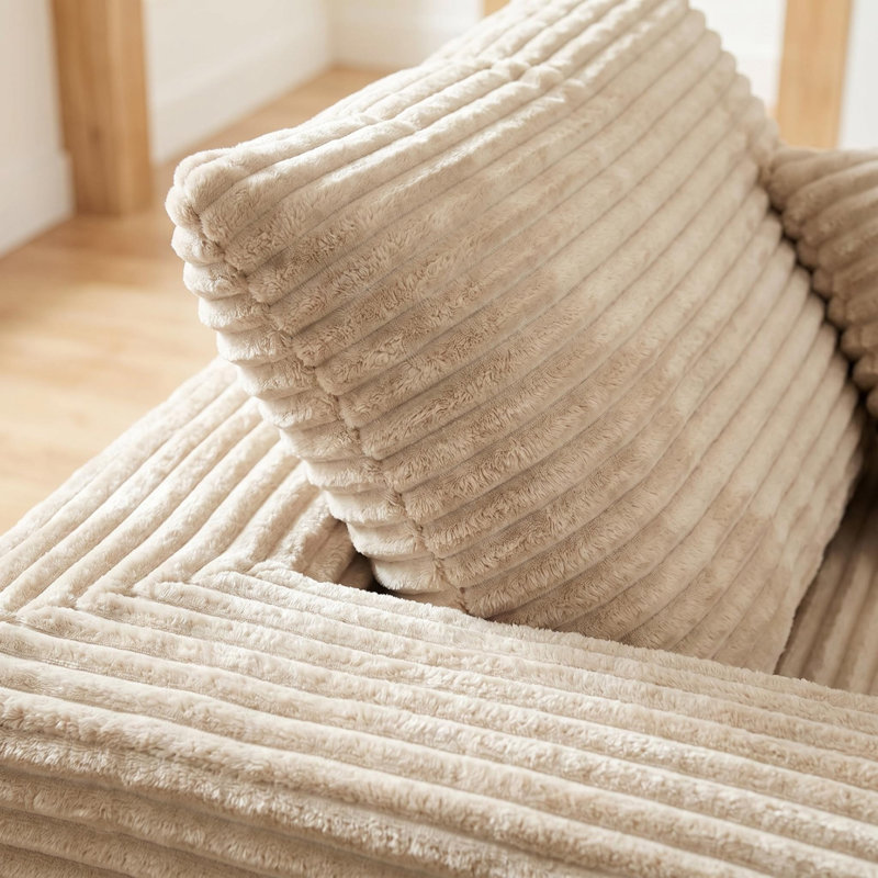 Chaises d'appoint peu encombrantes, chaise de sol moderne en velours côtelé Camel