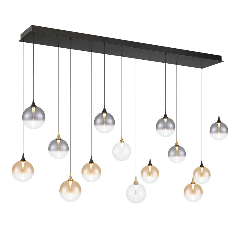 Lustre 14 "72" Iissa, Mélange or / noir