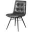 4 chaises de salle à manger à dossier gris anthracite avec finition bronze industriel - élégantes et confortables pour 4 pièces