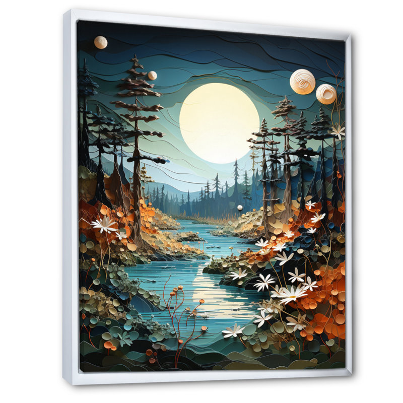 Fairlight Canada Canadian Wilderness This, H 20 po x l 12 po x P 1 po, Cadre flottant blanc