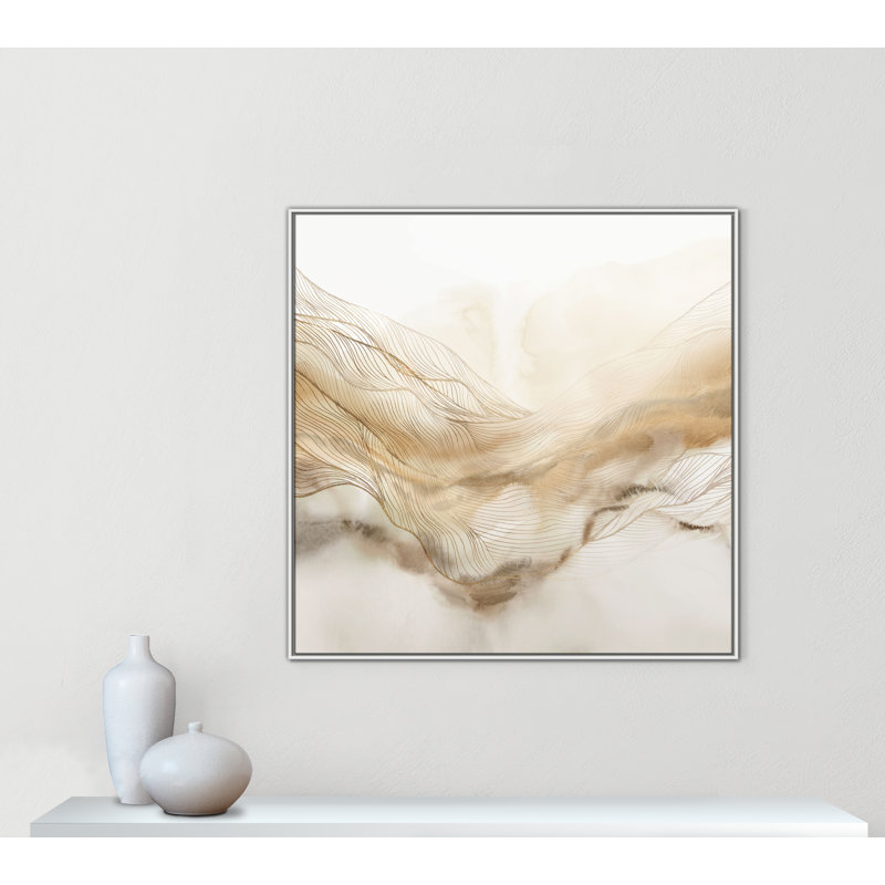 «Line Haze II» par Isabelle Z, H 46,5 po x l 46,5 po, Blanc