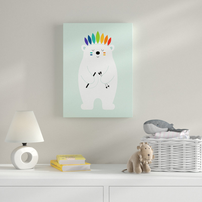 Art sur toile Anja «Be Brave Polar», H 24 po x l 18 po x P 2 po