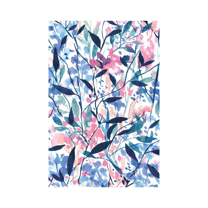 Wandering Wildflowers Blue by Jacqueline Maldonado - Wrapped Canvas Print, 20.32 cm H x 30.48 cm W