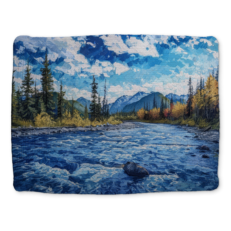 Blue Braided Polyester Placemat Flow | Home Decor Essential