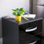Arkadij 2 Drawer Beside Table With Metal Runners, Modern Bedroom Storage Cabinet-1999651891