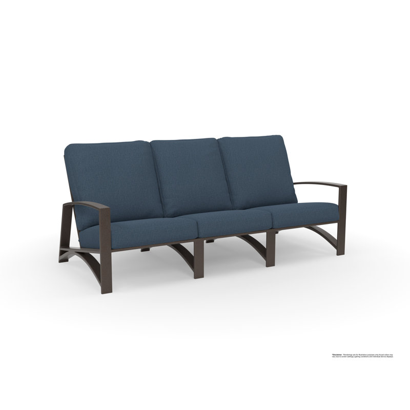 Arc Outdoor 3 - Seat Patio Sofa, Esti Marine, Copper Creek