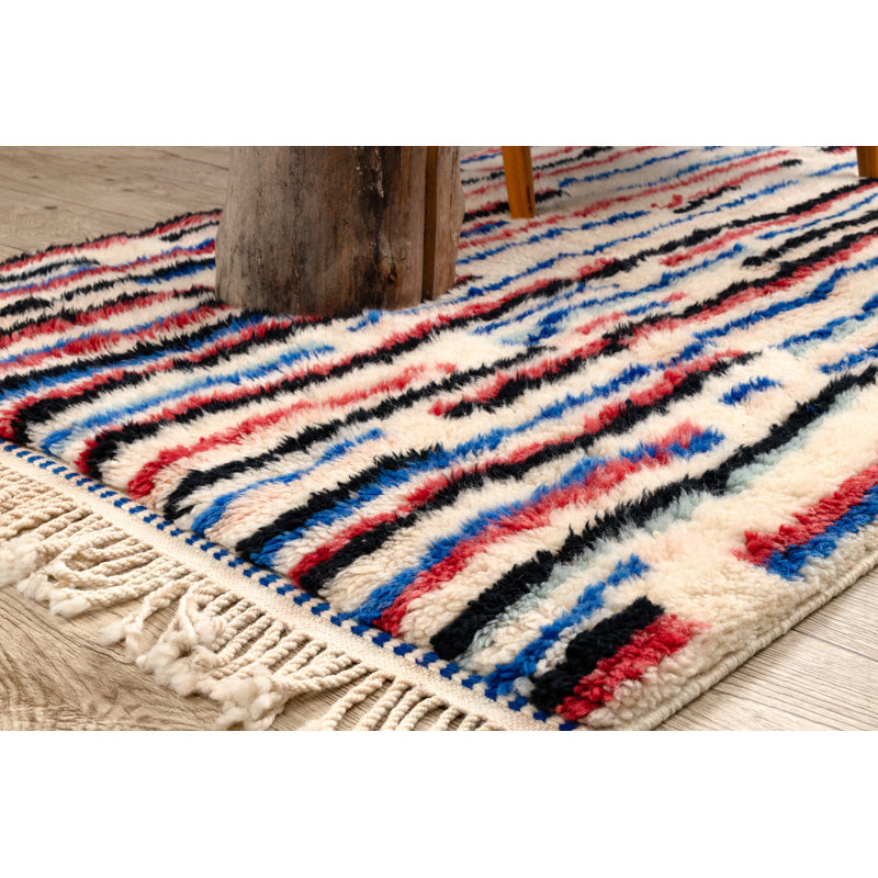 Misuraca Rectangle 115 cm x 180 cm Moroccan Wool Hand Loomed Berber