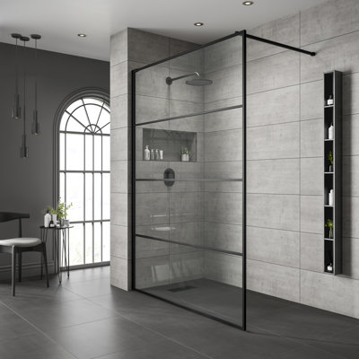 900 mm W 2000 mm H Semi-Frameless Wet Room Glass Screens