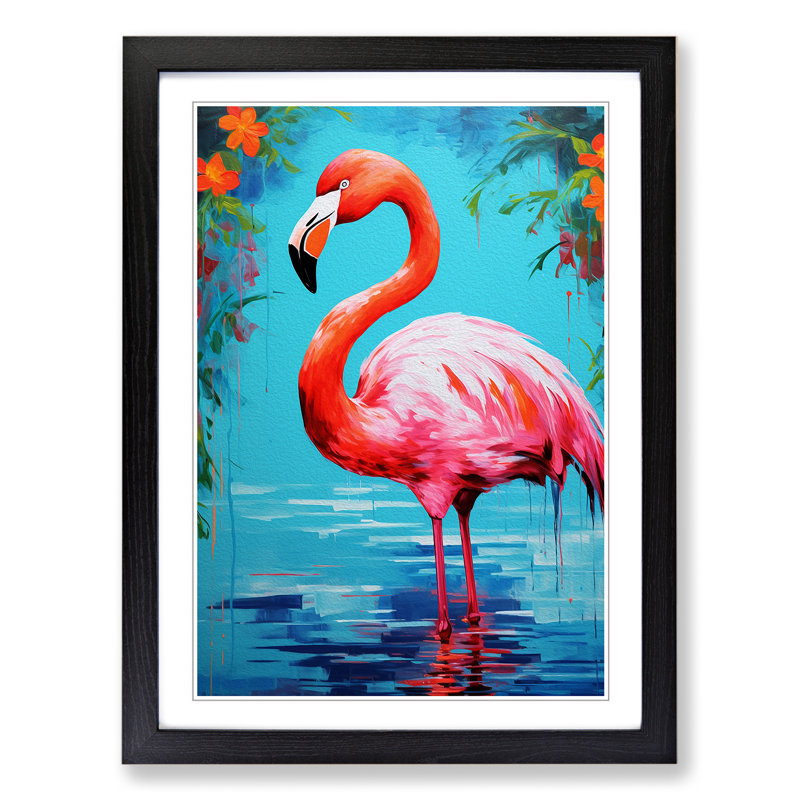 Single Picture Frame Print on Wood, Black Framed, 64cm H x 46cm W
