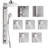 FORNO ACQUA AcquaSPA Shower Panel in Stainless Steel, Overhead Rainfall Shower, Handheld Shower Head, Body Jets, 6 Function Diverter, 2.5 GPM Flow Rate