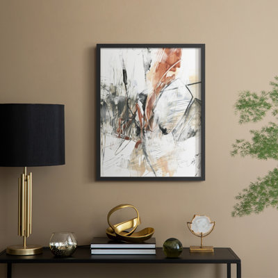 Oxide Manuscript I Framed Print - Solid Wood