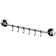 Ridder Towel Rail with Hooks 55.5 x 6.5 x 4.6cm Chrome