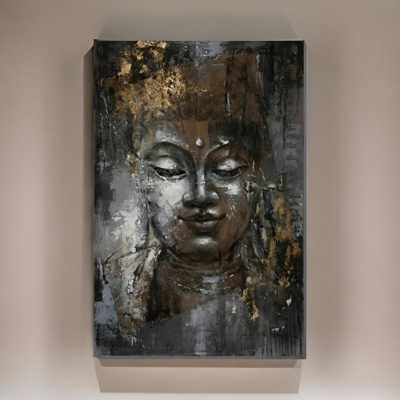 Bouddha 50% peint à la main