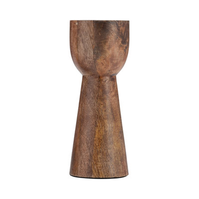 Wood, 12"H Candle Holder, Natural