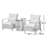 Attardo 3 Piece Rattan Seating Group with Cushions-90048352-55244026