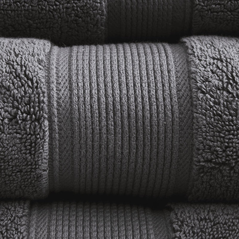 Cotton Bath , 8 Piece Towel Set, Grey