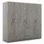 Rangement pour garde-robe en bois à 6 portes avec 6 grands tiroirs-1734235958