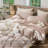 MooMee Striped Duvet Cover Set 100% Washed Cotton Linen Like Textured-115097791-112681251