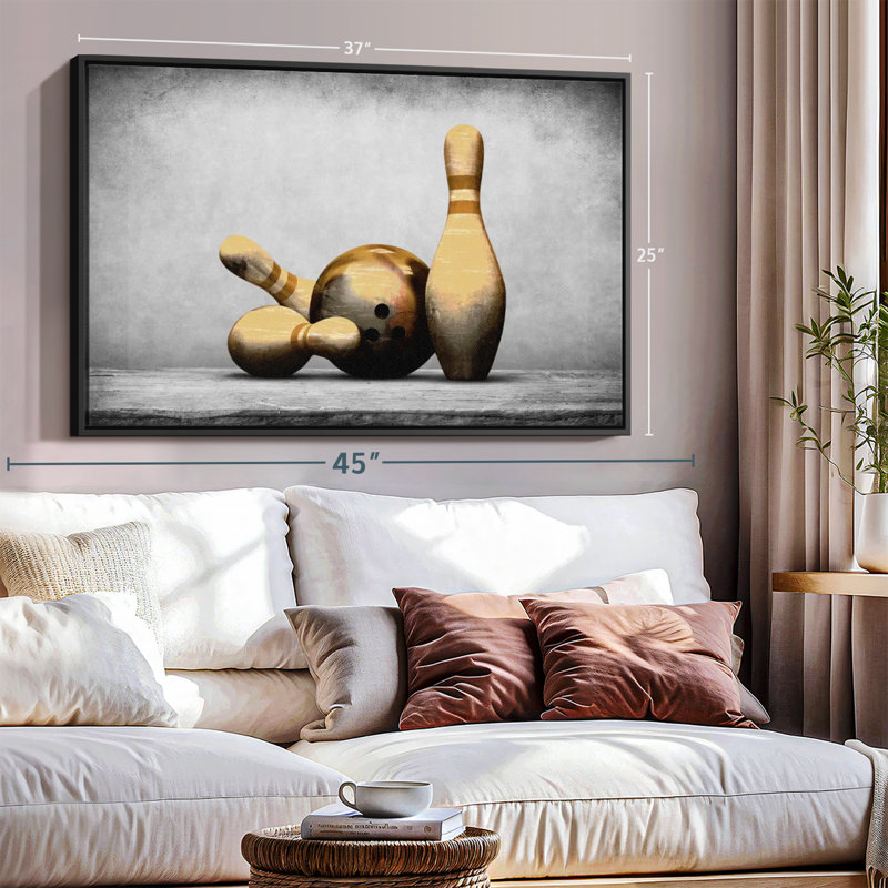 Impression sur toile texturée Bowling, H 25 po x l 37 po