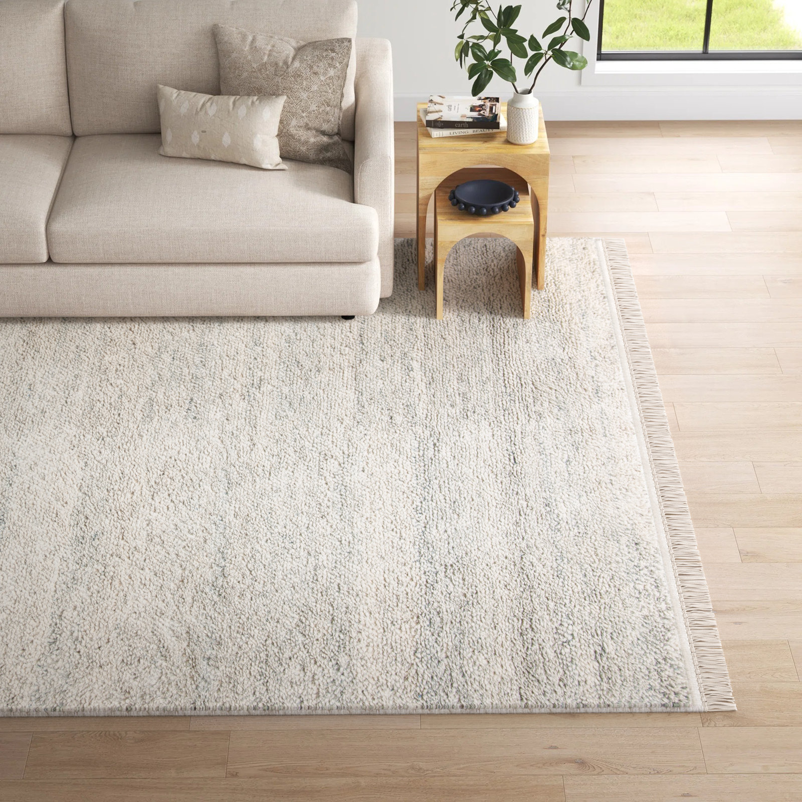 Wyly Gray Handmade Wool Rug, Rectangle 9' x 12'