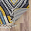 Tapis unique en laine noué à la main gris / doré nouvel âge 4 pi x 6 pi 3 po Oxly