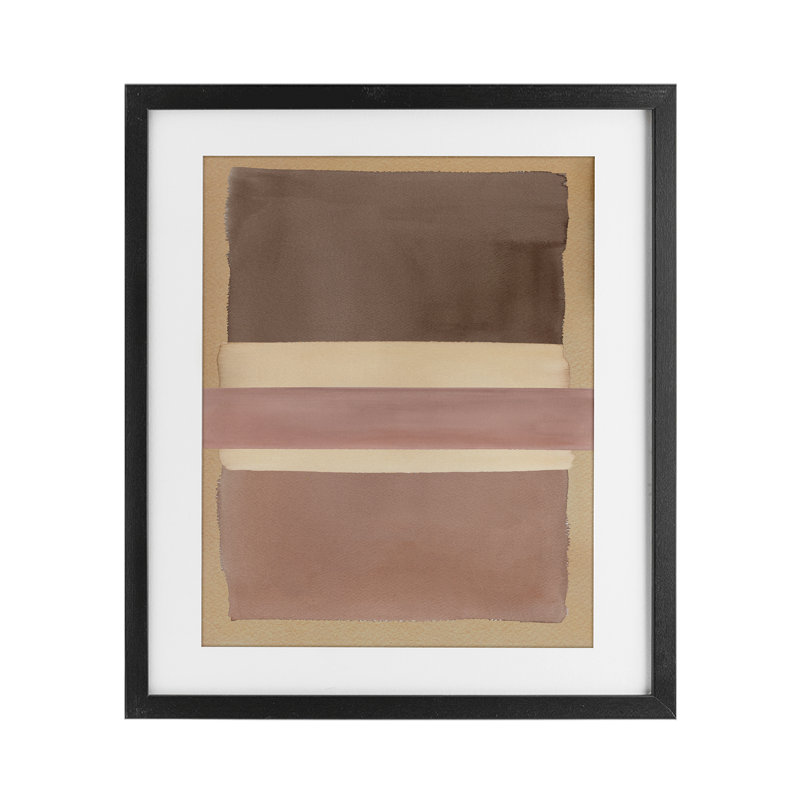 «Fun with Neutral Hues», reproduction encadrée sous verre, conception de Nina Jacobs, H 21 po x l 17 po, Cadre noir minuit