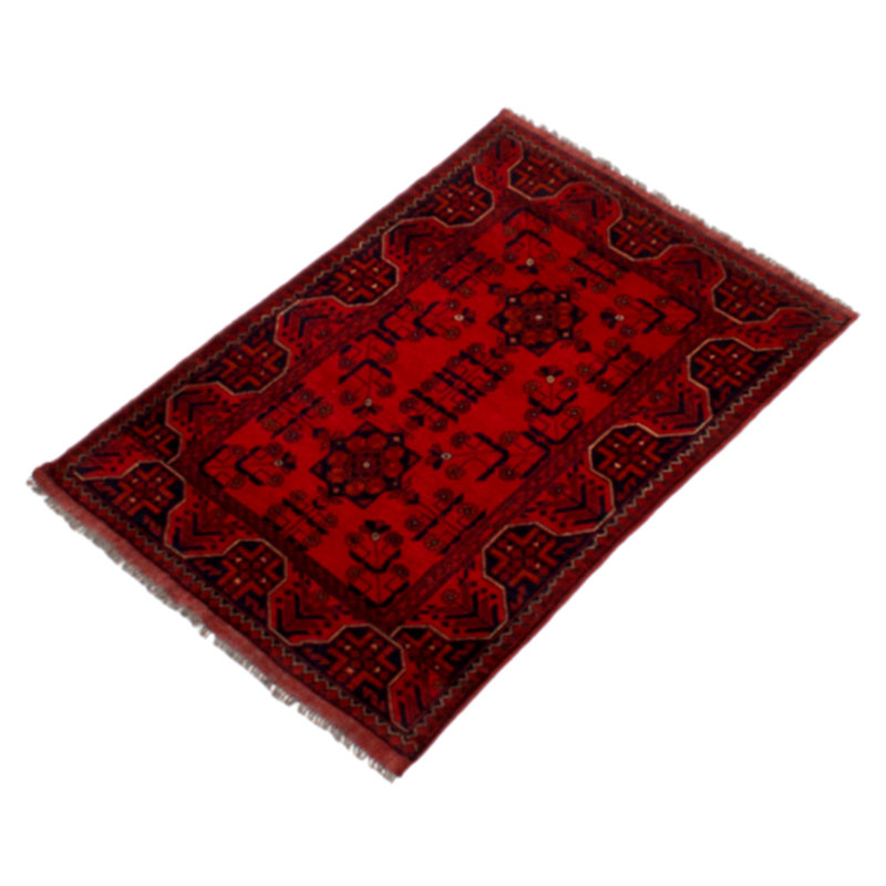 Tapis unique en laine noué à la main 3 pi 3 po x 4 pi 11 po nouvel âge Gurnek