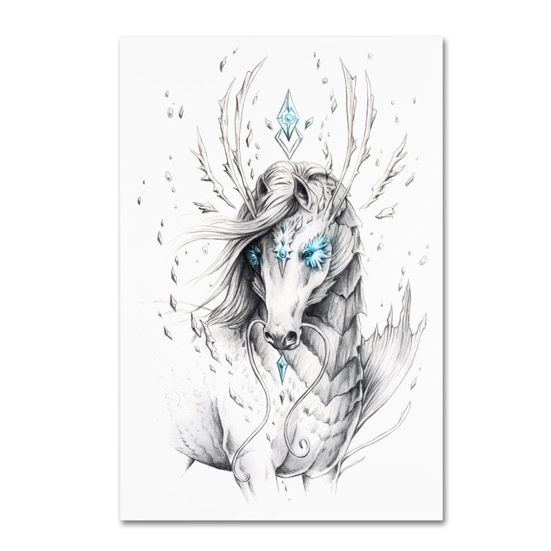 «Sea Horse» par Kivalina, impression sur toile tendue, H 19 po x l 12 po