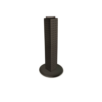 Four-Sided 4"W x 24"H Pegboard Tower with Revolving 9" Base