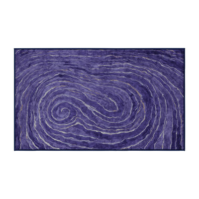 Tapis mauve lavable à la machine