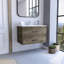 Meuble-lavabo avec 2, brun foncé / blanc - Décoration de salle de bain luxueuse et élégante 2, brun / blanc