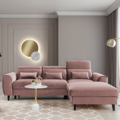 Canapé-lit modulaire avec rangement Foble - Rosé