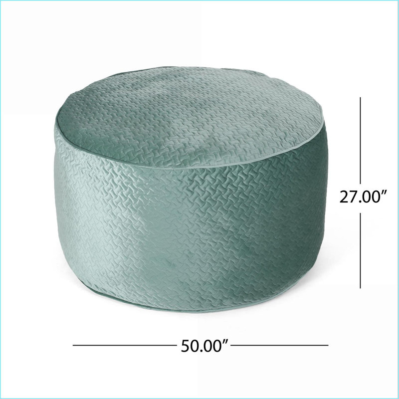 Fauteuil à billes cylindrique court de 4 pieds Borroco | Bleu sarcelle | Rond