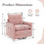 Fauteuil rotatif tapissier 36,3 po avec poches latérales Chenille-1005239133