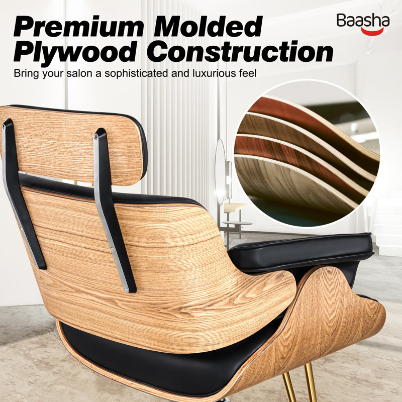 with Headrest, Gold/Black