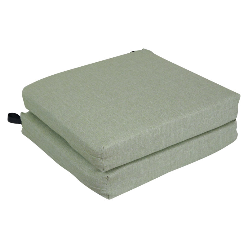 20-Inch By 19-Inch Woven Olefin Outdoor Chair Cushions (Set Of 2), Mist Green