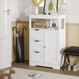 Goldean 34'' H X 22'' W X 11'' D Freestanding Bathroom Cabinet With Adjustable Shelf