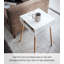Yamazaki Home Tall Side Table With Storage Shelf, Rectangular Accent Bedside End Table, Steel + Wood-67082239