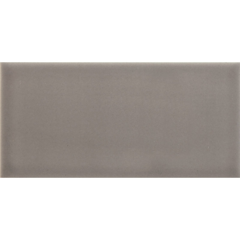 Curvaceous 3" x 6" Ceramic Wall Tile, Gray
