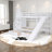 Space-saving Twin-over-twin Bunk Bed, Solid Wood, Castle Style With Storage - White