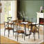 Ensemble de salle à manger 7 pièces avec chaises confortables et table durable, parfait pour les réunions de famille et les cuisines modernes