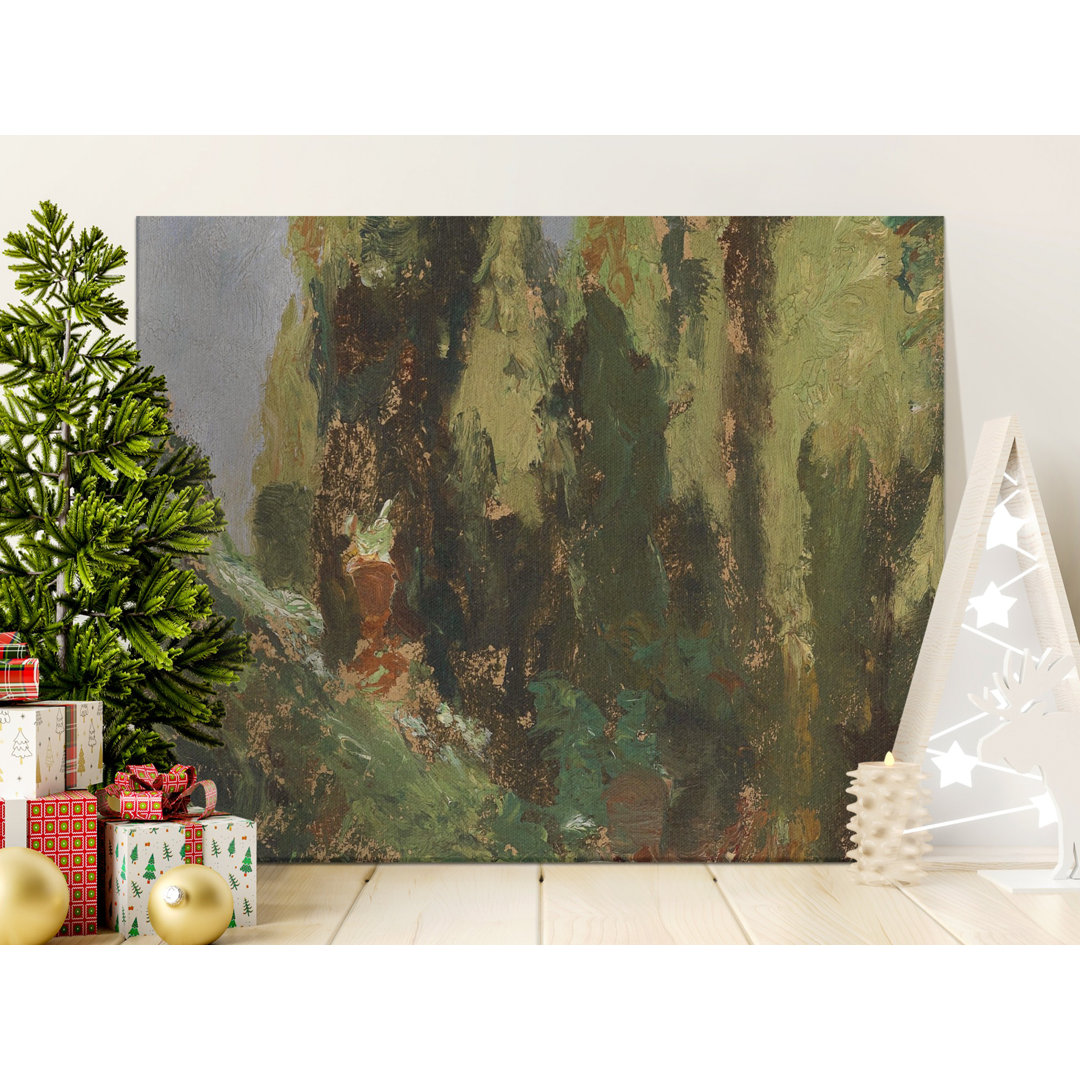 Forest Impression Canvas Wall Art, Greenery Landscape Print, Gallery Wrapped, Ready to Hang, Modern Decor, Archival Quality, Nature Art