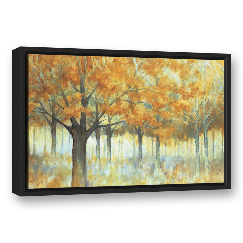 «Yellow Tree Forest», reproduction sur toile, H 17,75 po x l 25,75 po x P 1,75 po, Cadre flottant noir