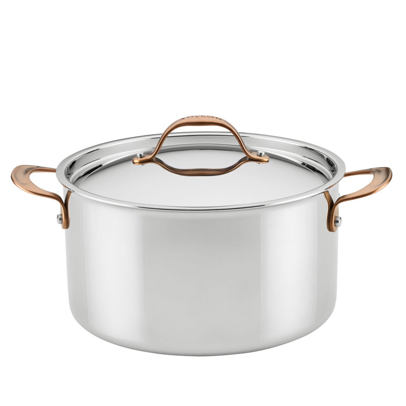 Anolon EverLast Tri-Ply Clad Stockpot with Lid, 8-Quart, Bronze