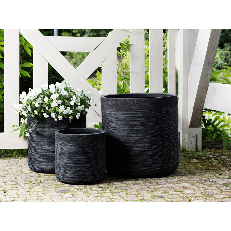 Aristea Pot Planter, 41cm H x 42cm W x 42cm D, Grey