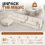 Modular Oversize 404cm Corduroy Boneless Sofa With Ottomans Reversible, No Assembly Required-132209469