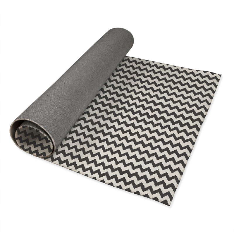Tapis de bureau Chevy, L 7 pi x L 5 pi, Ivoire, gris anthracite