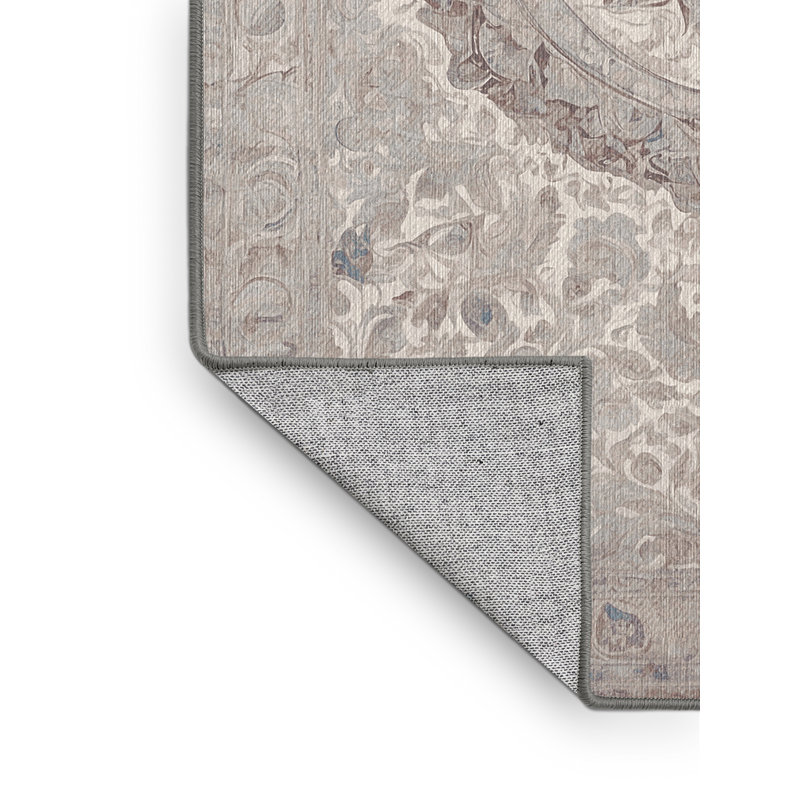 Tapis gris lavable à la machine, Rectangle 2 pi x 3 pi