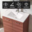 Ensemble de meuble-lavabo simple 30 po rouge moderne